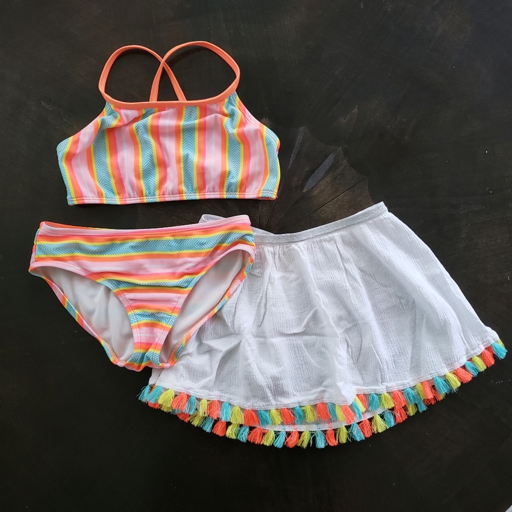 Girls Cat & Jack bathing suit, size 7/8